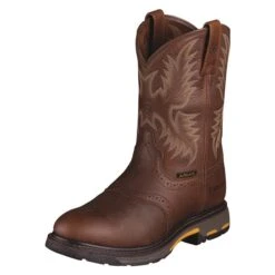Men's Ariat 10" Workhog Pull-On Boots -Stride Shield Shop 0 650 ariat 10 workhog pull on dark copper