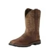 Men's Ariat Groundbreaker Wide Square Toe Boots -Stride Shield Shop 0 650 ariat groundbreaker wide square toe boots brown