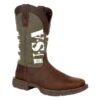 Men's Durango Rebel USA Print Western Boots -Stride Shield Shop 0 650 durango rebel usa print western boots brown army green