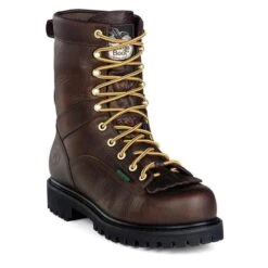 Men's Georgia 8" Low-Heel Logger Waterproof Boots -Stride Shield Shop 0 650 georgia 8 low heel logger waterproof tumbled chocolate