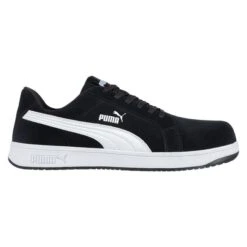 Men's Puma Safety Iconic Low Composite Toe EH Safe -Stride Shield Shop 0 650 puma safety iconic low composite toe eh safe black white