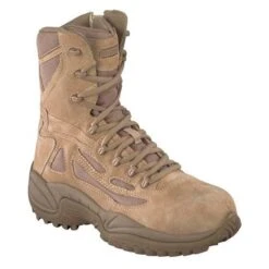 Women's Reebok 8" Rapid Response RB Composite Toe Side-Zip Boots -Stride Shield Shop 0 650 reebok 8 rapid response rb composite toe side zip desert tan2