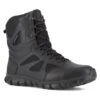 Women's Reebok 8" Sublite Cushion Tactical Waterproof Boot Side-Zip Boots -Stride Shield Shop 0 650 reebok 8 sublite cushion tactical waterproof boot side zip boots black
