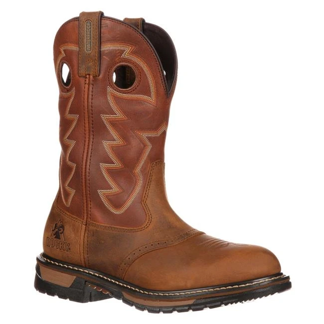 Men's Rocky 11" Branson Saddle Roper Waterproof Boots 2 Men's Rocky 11" Branson Saddle Roper Waterproof Boots