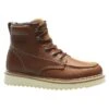 Men's Wolverine 6" Moc-Toe Wedge Heel Boots -Stride Shield Shop 0 650 wolverine 6 moc toe wedge heel brown
