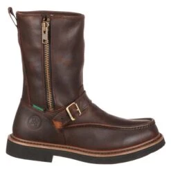Men's Georgia 10" X-10 Pull-On Side-Zip Waterproof Boots -Stride Shield Shop 1 650 georgia 10 x 10 pull on side zip waterproof soggy copper kettle