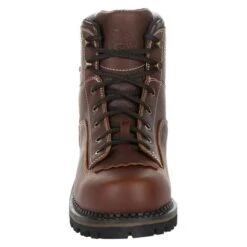 Men's Georgia 6" Low-Heel Logger Waterproof Boots -Stride Shield Shop 1 650 georgia 6 low heel logger waterproof brown