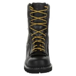 Men's Georgia 9" Low-Heel Logger Waterproof Boots -Stride Shield Shop 1 650 georgia 9 low heel logger waterproof black