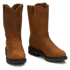 Men's Justin Original Work Boots 10" Conductor Round Toe -Stride Shield Shop 1 650 justin original work boots 10 conductor round toe aged bark