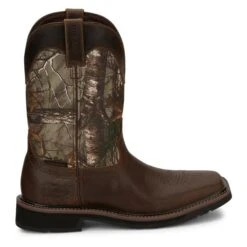 Men's Justin Original Work Boots 11" Trekker Square Toe Non-Metallic Waterproof -Stride Shield Shop 1 650 justin original work boots 11 trekker square toe non metallic waterproof rugged tan realtree ap
