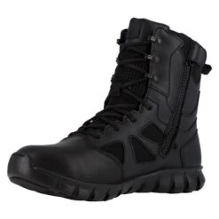 Women's Reebok 8" Sublite Cushion Tactical Waterproof Boot Side-Zip Boots -Stride Shield Shop 1 650 reebok 8 sublite cushion tactical waterproof boot side zip boots black