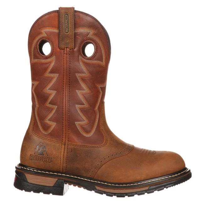 Men's Rocky 11" Branson Saddle Roper Waterproof Boots 3 Men's Rocky 11" Branson Saddle Roper Waterproof Boots - Image 2
