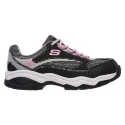 Women's Skechers Work Biscoe Steel Toe -Stride Shield Shop 1 650 skechers work biscoe steel toe black gray