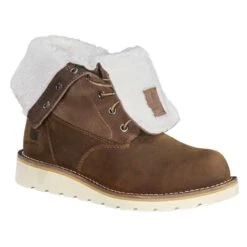 Women's Carhartt 8" Wedge Fold Down Winter 200G Waterproof Boots -Stride Shield Shop 2 1001 carhartt 8 wedge fold down winter 200g waterproof boots brown