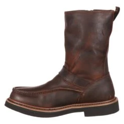 Men's Georgia 10" X-10 Pull-On Side-Zip Waterproof Boots -Stride Shield Shop 2 650 georgia 10 x 10 pull on side zip waterproof soggy copper kettle