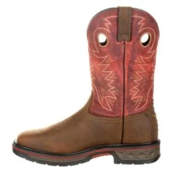 Men's Georgia 11" Carbo-Tec Square Toe Pull-On Waterproof Boots -Stride Shield Shop 2 650 georgia 11 carbo tec square toe pull on waterproof brown red