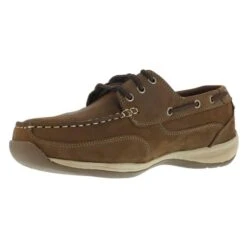 Men's Rockport Works Sailing Club Boat Shoe Steel Toe -Stride Shield Shop 2 650 rockport works sailing club boat shoe steel toe brown1