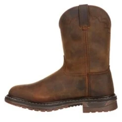 Men's Rocky 10" Original Ride Round Toe Unlined Boots -Stride Shield Shop 2 650 rocky 10 original ride round toe unlined old weathered tan