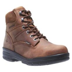 Men's Wolverine 6" Leather Durashocks Work Boots -Stride Shield Shop 2 650 wolverine 6 leather durashocks work canyon