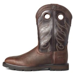 Men's Ariat Groundwork Wide Square Toe Boots -Stride Shield Shop 3 650 ariat groundwork wide square toe boots brown bitter brown