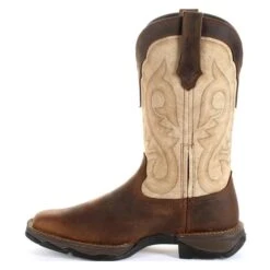 Women's Durango 11" Lady Rebel Western Boots -Stride Shield Shop 3 650 durango 11 lady rebel western bark brown taupe