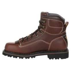 Men's Georgia 6" Low-Heel Logger Waterproof Boots -Stride Shield Shop 3 650 georgia 6 low heel logger waterproof brown