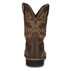 Men's Justin Original Work Boots 11" Driller Square Toe Waterproof -Stride Shield Shop 3 650 justin original work boots 11 driller square toe waterproof rugged tan