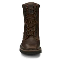 Men's Justin Original Work Boots 8" Pulley Square Toe -Stride Shield Shop 3 650 justin original work boots 8 pulley square toe rugged tan