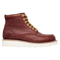 Men's Skechers Work Petus Boots -Stride Shield Shop 3 650 skechers work petus red and brown pitstop leather