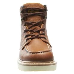 Men's Wolverine 6" Moc-Toe Wedge Heel Boots -Stride Shield Shop 3 650 wolverine 6 moc toe wedge heel brown