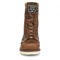 Men's Carolina 8" Domestic Moc Toe Wedge Boots -Stride Shield Shop 4 650 carolina 8 domestic moc toe wedge boots dark brown