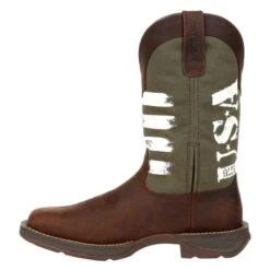 Men's Durango Rebel USA Print Western Boots -Stride Shield Shop 4 650 durango rebel usa print western boots brown army green