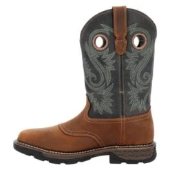 Men's Georgia 11" Carbo-Tec FLX Pull-On Square Waterproof Toe Boots -Stride Shield Shop 4 650 georgia 11 carbo tec flx pull on square toe waterproof boots brown navy