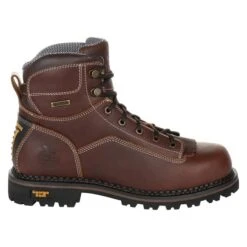Men's Georgia 6" Low-Heel Logger Waterproof Boots -Stride Shield Shop 4 650 georgia 6 low heel logger waterproof brown