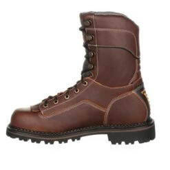 Men's Georgia AMP LT Logger Low Heel Waterproof Boots -Stride Shield Shop 4 650 georgia amp lt logger low heel waterproof brown