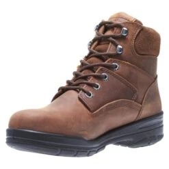 Men's Wolverine 6" Leather Durashocks Work Boots -Stride Shield Shop 4 650 wolverine 6 leather durashocks work canyon