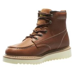 Men's Wolverine 6" Moc-Toe Wedge Heel Boots -Stride Shield Shop 4 650 wolverine 6 moc toe wedge heel brown