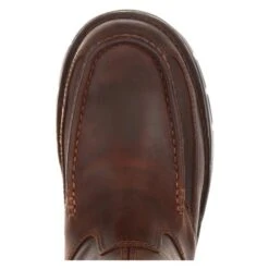 Men's Georgia 11" Athens Moc-Toe Pull-On Boots -Stride Shield Shop 5 650 georgia 11 athens moc toe pull on dark brown