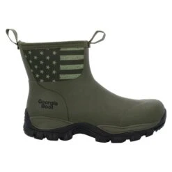 Men's Georgia 8" Patriotic Rubber Waterproof Boots -Stride Shield Shop 5 650 georgia 8 patriotic rubber waterproof boots olive