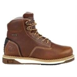 Men's Georgia AMP LT Wedge Waterproof Boots -Stride Shield Shop 5 650 georgia amp lt wedge waterproof boots brown
