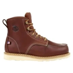 Men's Georgia USA Wedge Moc Toe Boots -Stride Shield Shop 5 650 georgia usa wedge moc toe brown
