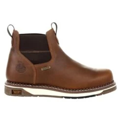 Men's Georgia Wedge Chelsea Waterproof Work Boots -Stride Shield Shop 5 650 georgia wedge chelsea waterproof work boots brown