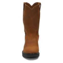 Men's Justin Original Work Boots 10" Conductor Round Toe -Stride Shield Shop 6 650 justin original work boots 10 conductor round toe aged bark