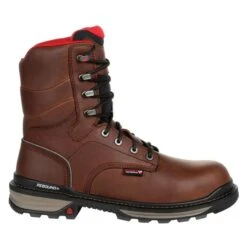 Men's Rocky Rams Horn Work Waterproof Boots -Stride Shield Shop 6 650 rocky rams horn work waterproof boots dark brown
