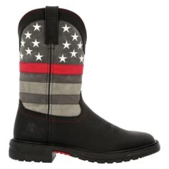 Men's Rocky Red Line Western Boots -Stride Shield Shop 6 650 rocky red line western boots black