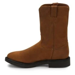 Men's Justin Original Work Boots 10" Conductor Round Toe -Stride Shield Shop 7 650 justin original work boots 10 conductor round toe aged bark